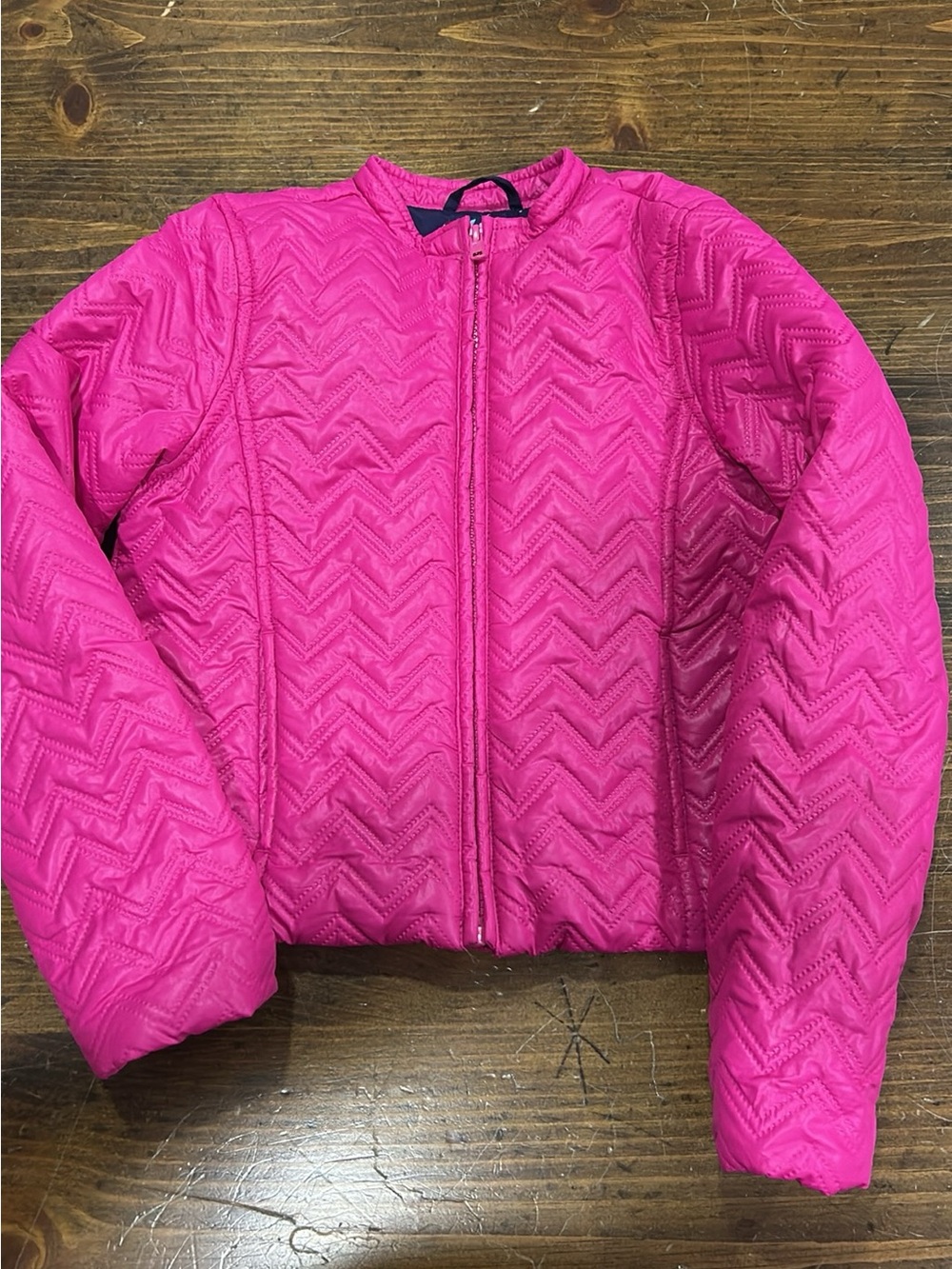 Gymboree Girls' 7/8 Hot Pink Quilted Zip-Front Jacket